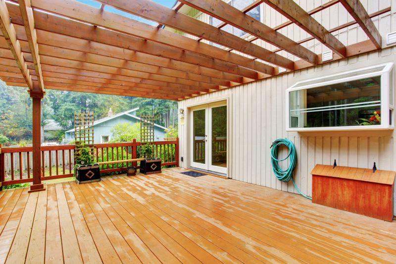 Pergola-covered deck