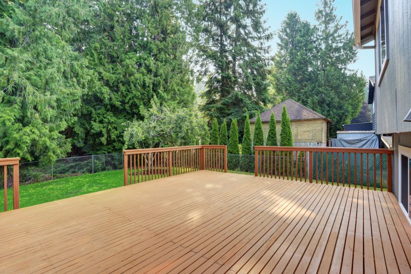 Spacious backyard deck